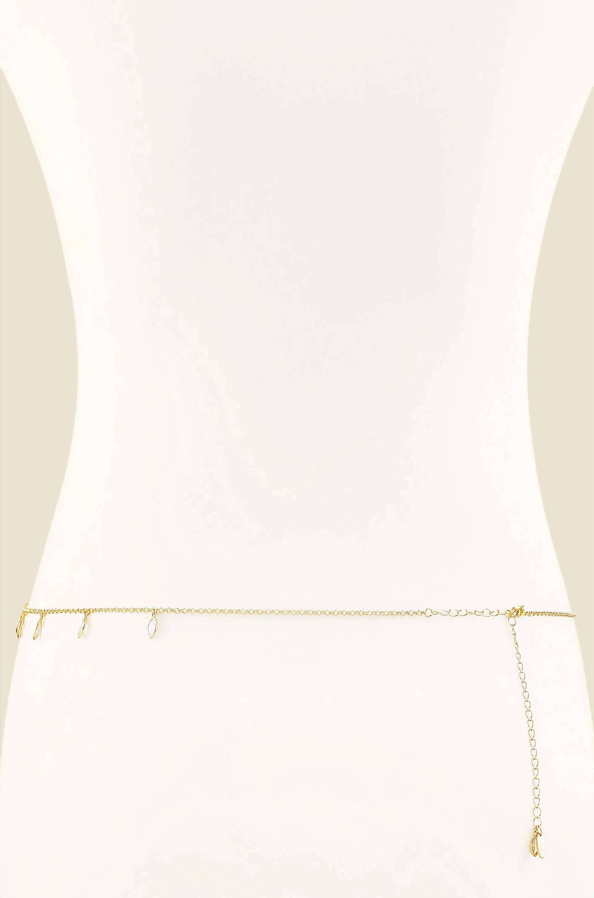 Crystal Droplet Thin Cha Body Chain by Ettika - Image 3