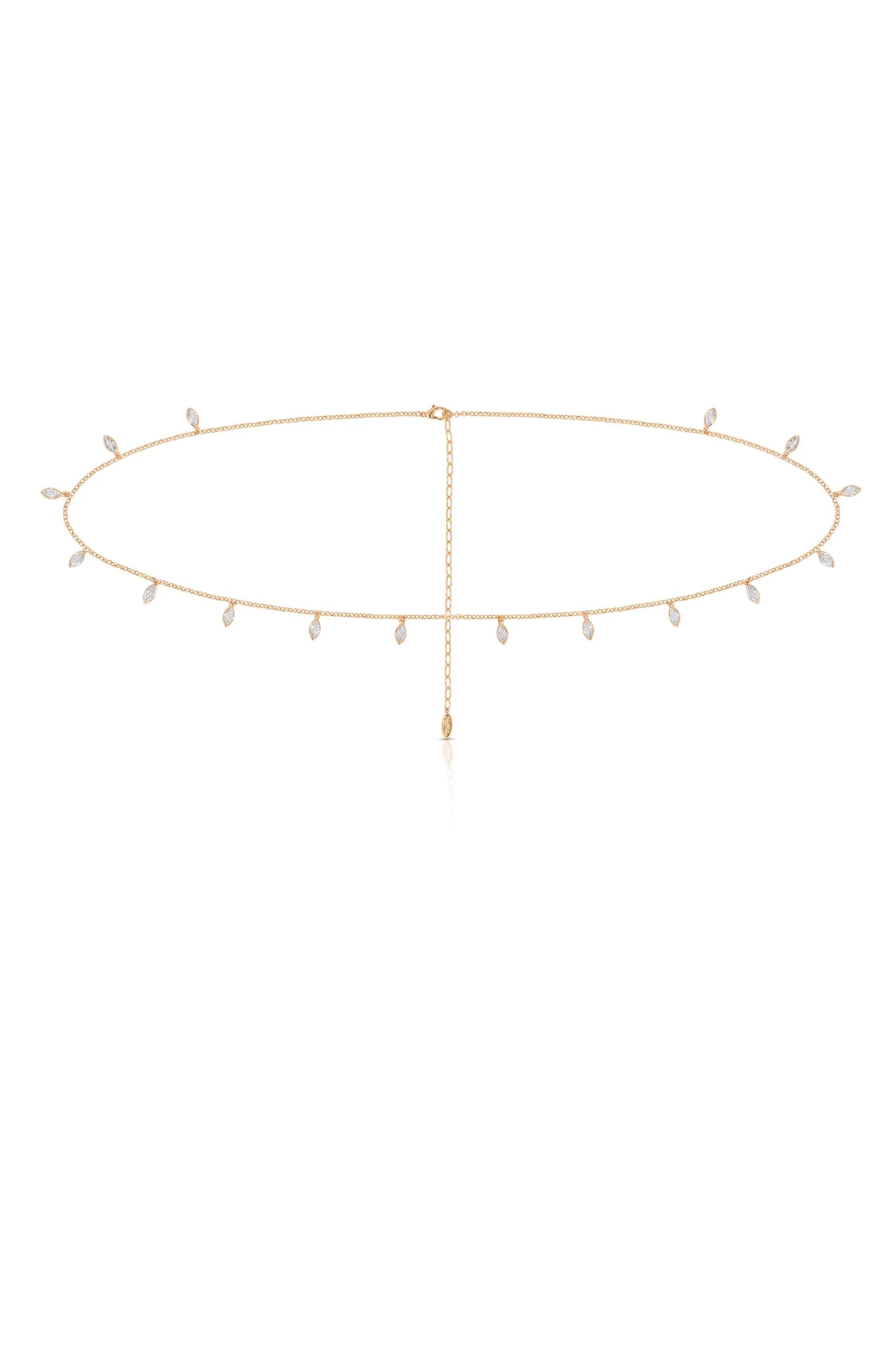 Crystal Droplet Thin Cha Body Chain by Ettika - Image 4