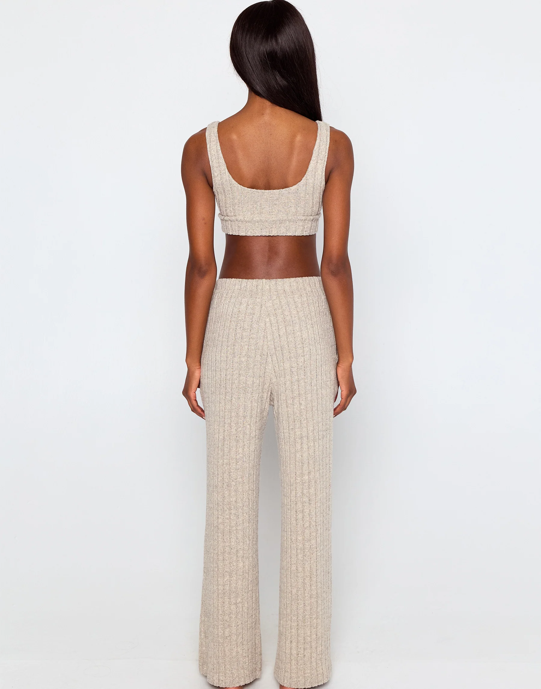Mai Wide Leg Pant - Oatmeal - Image 2