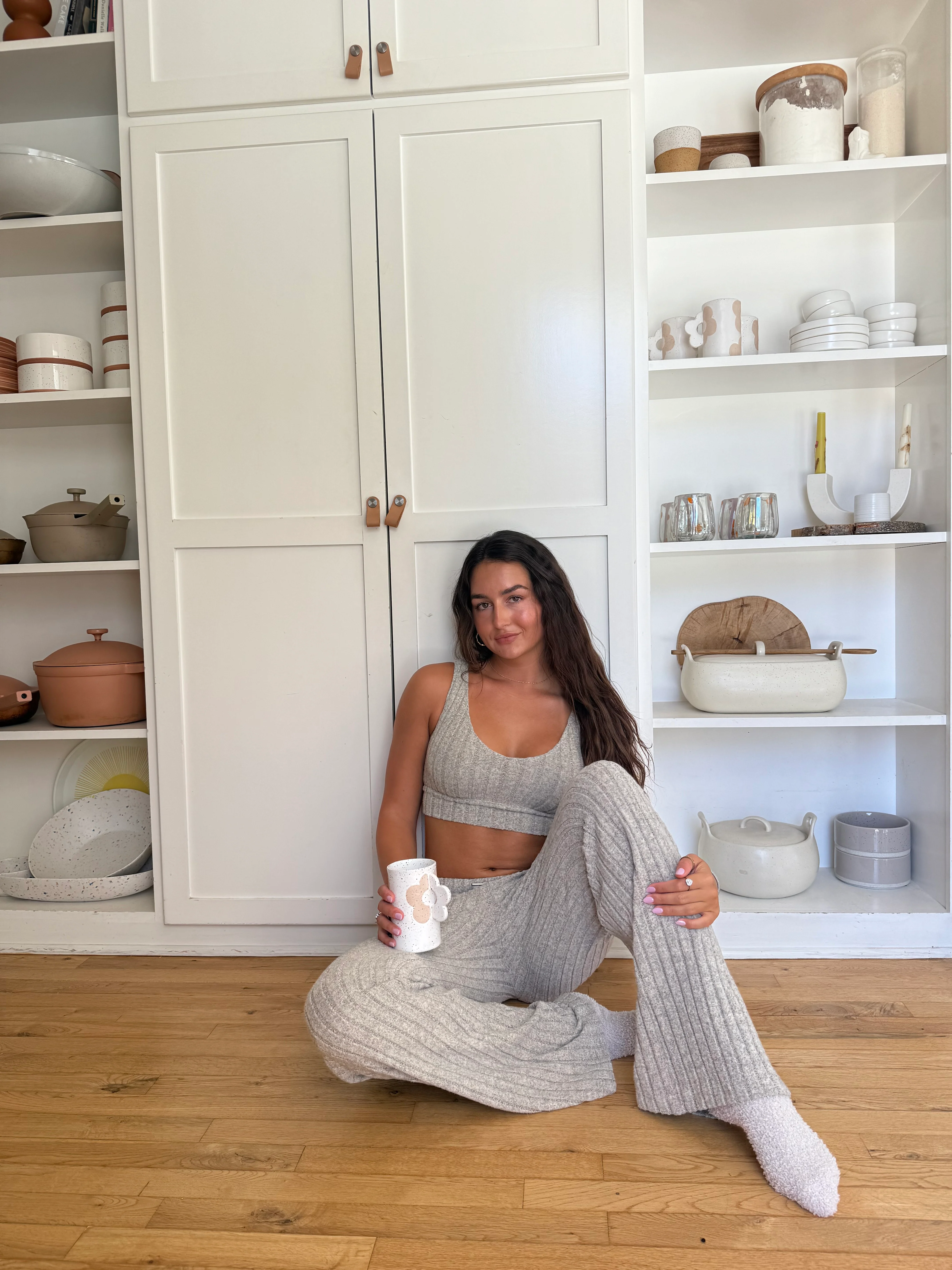 Mai Wide Leg Pant - Oatmeal - Image 4
